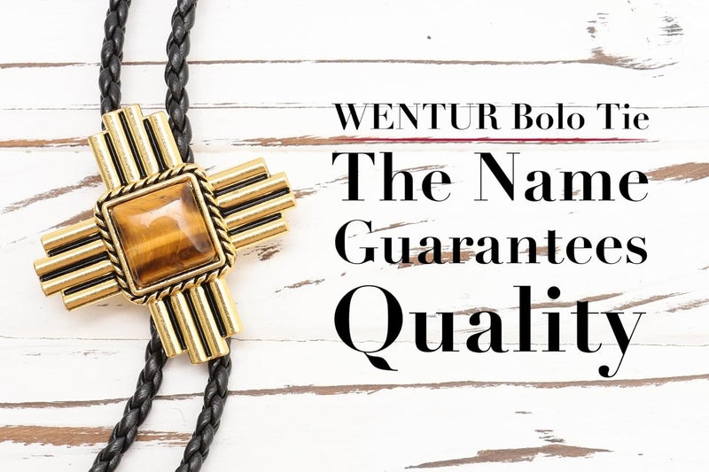 Wentur Stone Bolo Ties for Men Western - Vintage Cowboy Bolo Tie for Women Western Costume Accessories - Image 2